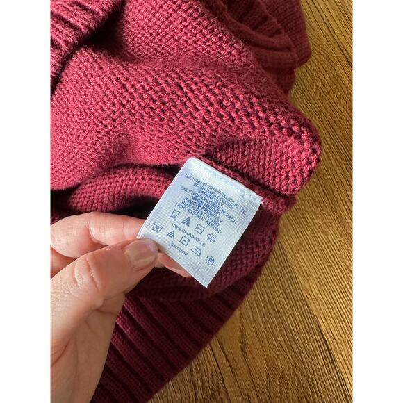 Land's End Red Knit Sweater Size Small - Picture 3 of 5